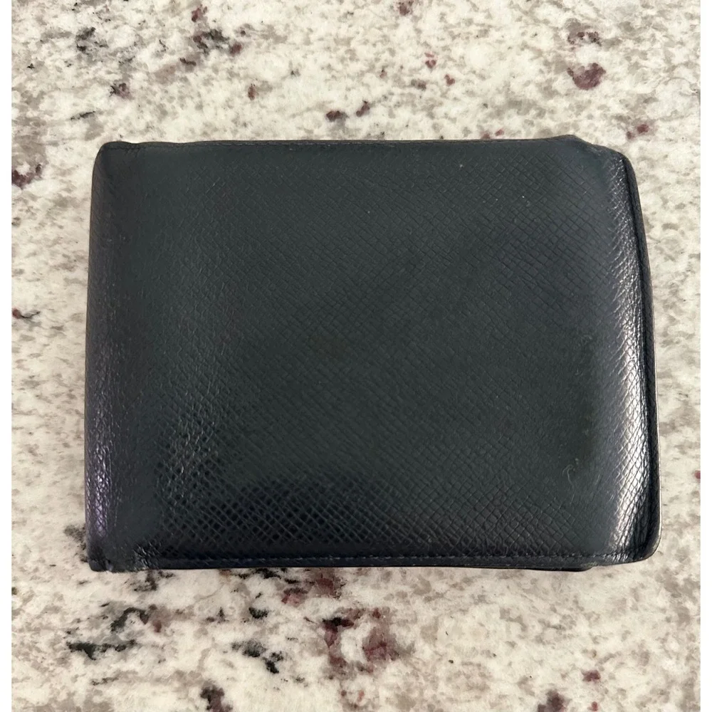 Louis Vuitton Taiga Leather Navy Multiple Wallet